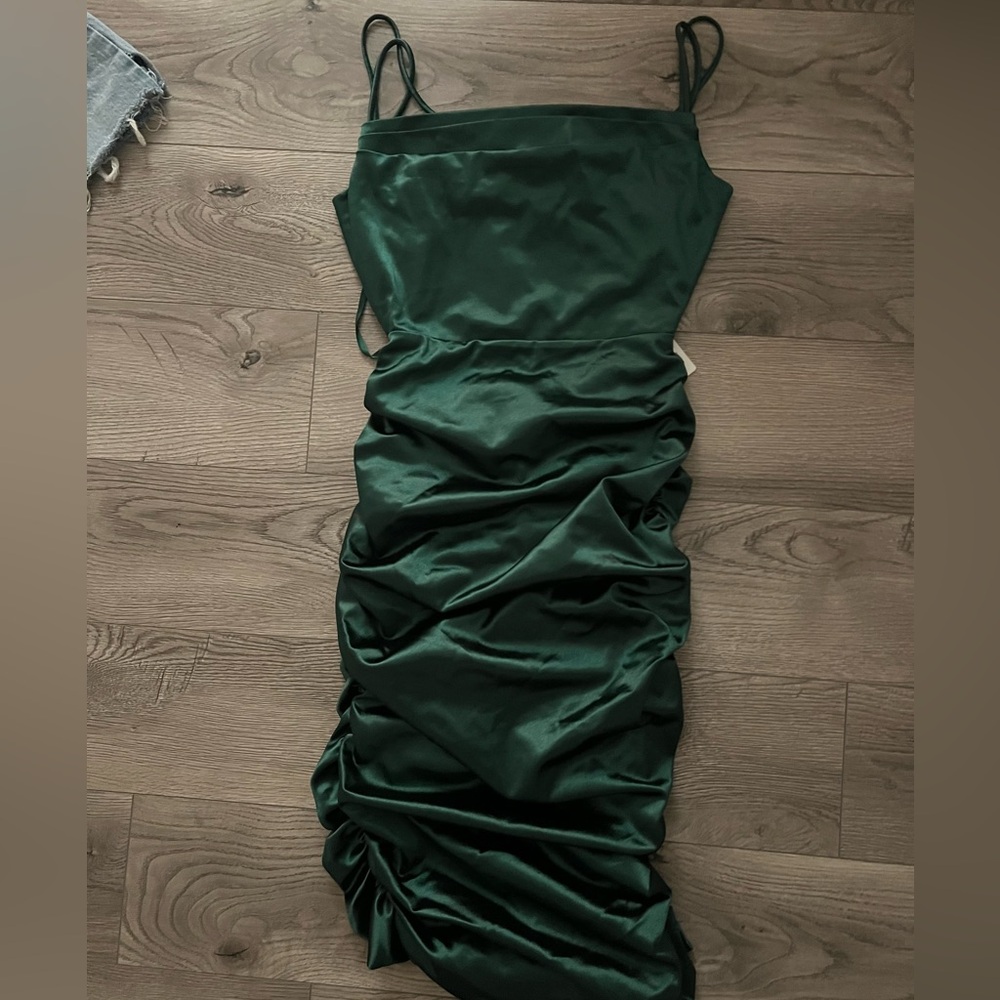 Windsor Green Satin Dress